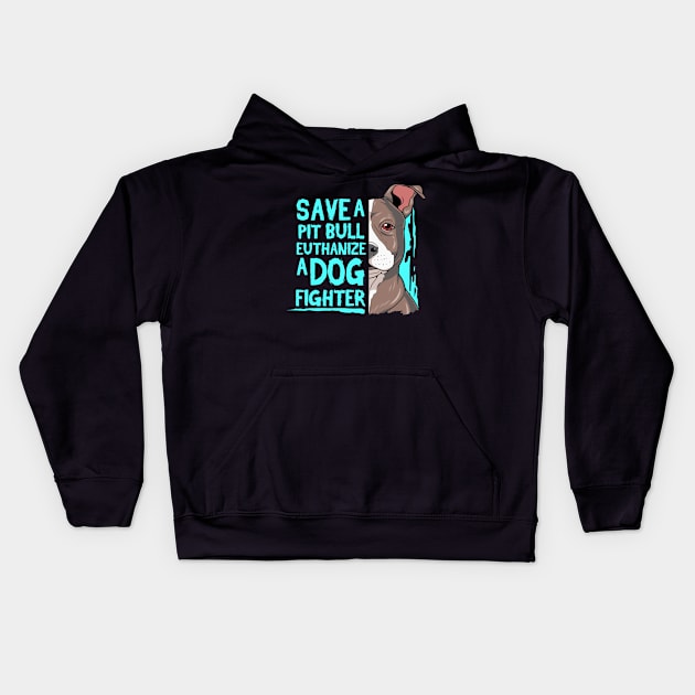 Cool Save A Pitbull Gift Product Pit Bull Lover Design Kids Hoodie by Linco